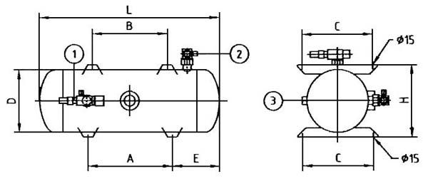 горизонтальные ресиверы